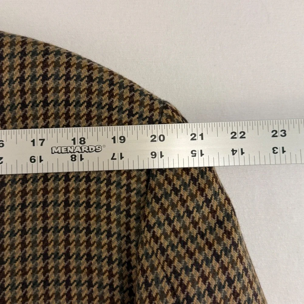 Oscar de la Renta Sport‎ Coat Mens Brown Houndstooth Blazer Tailored Jacket